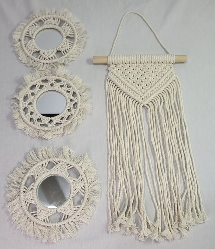 Mirrors and rope macrame - 3,