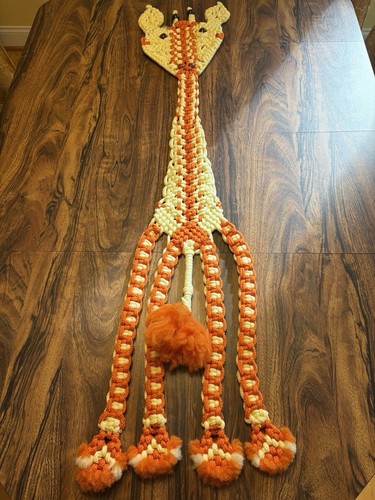 1970s macrame giraffe - 1970s, wall