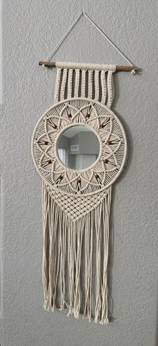 Macrame wall hanging with - hanging,